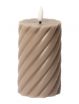 C'est Bon - Spiralled Led Pillar Candle - LED-k&uuml;&uuml;nlad - H11CM