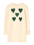 THE ANIMALS OBSERVATORY - Hearts Flan Yellow Buf Dress - Pikkade varrukatega vabaajakleidid - 4 Y