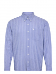 Abercrombie & Fitch - Ls Icon Curved Hem Seersucker Poplin - Triibulised s&auml;rgid - XXL