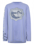 Monki - Printed Long-Sleeved Cotton T-Shirt - Pikkade varrukatega - XXS