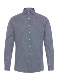 Lindbergh - Aop Cotton Superflex Shirt L/S - &Auml;ris&auml;rgid - S