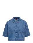 ONLY - Onlcleo Life Ss Crop Dnm Shirt Pim Noos - L&uuml;hikeste varrukatega topid - M