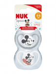 NUK - Space Pacifier Mickey Grey/White, Size 0-6 Months - Lutid - 0-6MONTHS