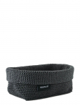 Blomus - Crochet Rope Basket L - 20 X 12 X 9 Cm - Tela - Anthracite - Hoiukorvid - L 20CM