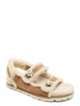 Stuart Weitzman - Wynter Suede Shearling Sport Sandal - Madalad sandaalid - 38