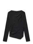 Vero Moda - Vmmille Ls Boatneck Lx Short Top Noos - Pikkade varrukatega - S