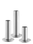 House Nordic - Sanne - Candle Holders, Strintless Steel, Set Of 3 - K&uuml;&uuml;nlajalad - 5.5/5.5/5.5X5.5/5.5/5.5XH6.5/9/11.5CM