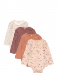 Pippi - Body Ls Ao-Printed (4-Pack) - Pikkade varrukatega - 98