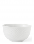 Lyngby Porcel&aelig;n - Rhombe Sk&aring;l &Oslash;11 Cm Hvid - Serveerimiskausid - &Oslash; 11 cm