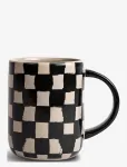 Byon - Mug Liz Check Black/Beige - Kohvitassid - ONE SIZE x 11.5