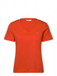 Gant - Reg Shield Ss V-Neck T-Shirt - L&uuml;hikeste varrukatega - M