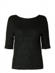 Selected - Slfjosie 2/4 Sequin Knit O-Neck Top - L&uuml;hikeste varrukatega - M