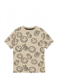 Minymo - T-Shirt Ss Aop - L&uuml;hikeste varrukatega - 128