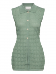 Malina - Hele Long Structure Knitted Vest - Kootud vestid - XL