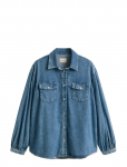 GANT - Denim Volume Sleeve Shirt - Teksas&auml;rgid - 42