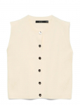 Vero Moda - Vmgold Sl O-Neck Button Vest Boo - Kootud vestid - M