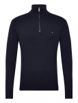 Tommy Hilfiger - Pima Ctn Cash Structure Zip Mock - Poolpika lukuga džemprid - XXXL