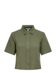 ONLY Carmakoma - Cargoa S/S Linen Bl Shirt Cc Pnt - L&uuml;hikeste varrukatega - 44