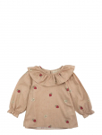 LouieLouie - Elinor Ruffle Blouse - Seersucker - Pluusid ja tuunikad - 110