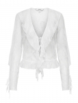 ONLY - Onlcalibea L/S Ruffle Top Wvn Ex - Pikkade varrukatega - XL
