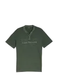 Tom Tailor - Printed Garment Dye Serafino - L&uuml;hikeste varrukatega - S