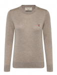Maison Kitsune - Merinos R-Neck Pullover Fox Head Patch - Pulloverid - M
