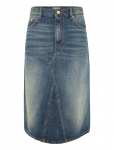 GANNI - Heavy Washed Denim Midi Skirt - Teksaseelikud - 38