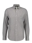 Gant - Reg Classic Poplin Banker Shirt - Triibulised s&auml;rgid - L