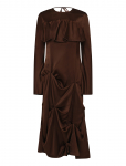 Ganni - Brown Ruffle Dress - &Otilde;htukleidid - 34