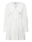 GANNI - Cotton Poplin V-Neck Smock Mini Dress - L&uuml;hikesed kleidid - 44