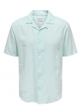 ONLY & SONS - Onscaiden Ss Solid Resort Linen Shirt - L&uuml;hikeste varrukatega - XS