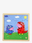 Barbo Toys - Peppa Pig Wooden Puzzle - Dino Fun - Nupupusled - ONE SIZE