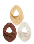 Fixoni - Bandana Bibs 3-Pack - Pudip&otilde;lled - ONE SIZE