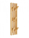 House Nordic - Bergen Coat Rack, Bamboo, Natural, 14X60 Cm - Konksud - 3.5X14XH60CM