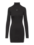 Calvin Klein Jeans - Ls Wvn Lbl 2X2 Rib Mini Dress - Kootud kleidid - M