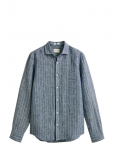 Gant - Reg Linen Stripe Shirt - Linased s&auml;rgid - XXL