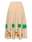 Stella Nova - Embroidered Midi Skirt With Scallop - P&otilde;lveni ja midiseelikud - 40