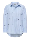ONLY - Onloregon Zeidi Ls Bow Shirt Noos Wvn - Pikkade varrukatega - L