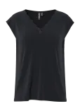 Pieces - Pckamala Lace V-Neck Tee Jrs Noos Bc - L&uuml;hikeste varrukatega - L