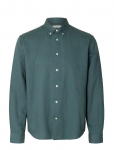 Selected - Slhregclay Linen Blend Bd Ls Shirt - Vabaaja s&auml;rgid - L