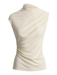 Lauren Ralph Lauren - Shirred Stretch Jersey Mockneck Top - Varrukateta - XS