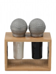 Winkee - Salt- Og Peber Dispenser - Microphone Salt & Pepper Shaker - Soola- ja pipraveskid - H7CM