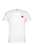 Comme Des Gar&ccedil;ons - White Heart T-Shirt - L&uuml;hikeste varrukatega - XL