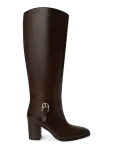 Lauren Ralph Lauren - Raelynn Glazed Leather Tall Boot Heel - P&otilde;lveni saapad - 39