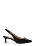 Lauren Ralph Lauren - Lolah Jeweled Suede Slingback Pump - Kontsaga slingback-kingad - 38