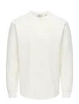 ONLY & SONS - Onseddy Herringbone Ls  Henley Tee - Pikkade varrukatega - XL