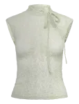 Gina Tricot - Mandarin Lace Top - Varrukateta - M