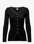 Rosemunde - Rwbabette Silk Ls V-Neck Lace Cardi - Kardiganid - L