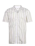 Lindbergh - Cot/Lin Striped Resort S/S - L&uuml;hikeste varrukatega - S
