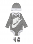 Nike - C1-Bodysuit+Hat+Bootie - Pikkade varrukatega bodid - 74-80